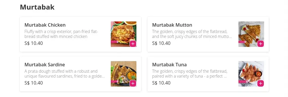 Al-Jilani Restaurant Menu Murtabak Prices
