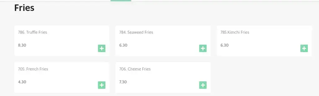 89.7 Supper Club Menu Fries prices