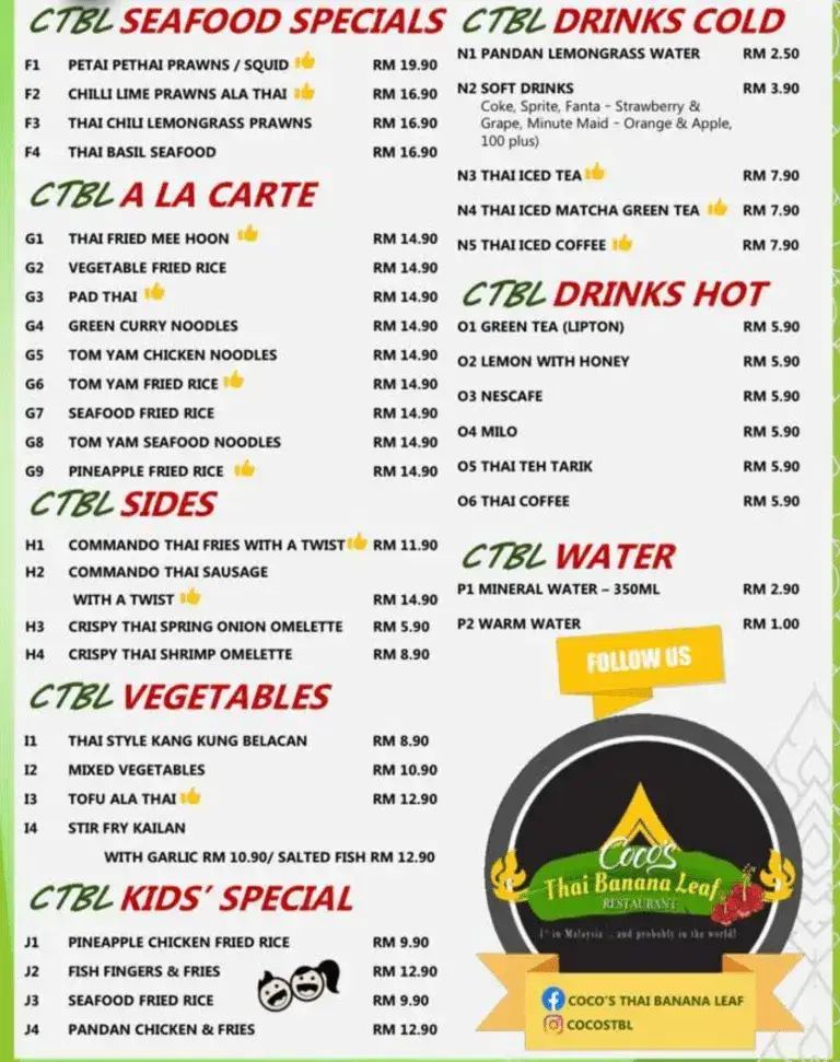 Food Leaf Restaurant Menu Sandwich prices