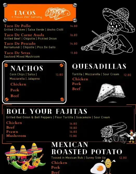 Los Amigos Taqueria Singapore Menu – Tacos prices
