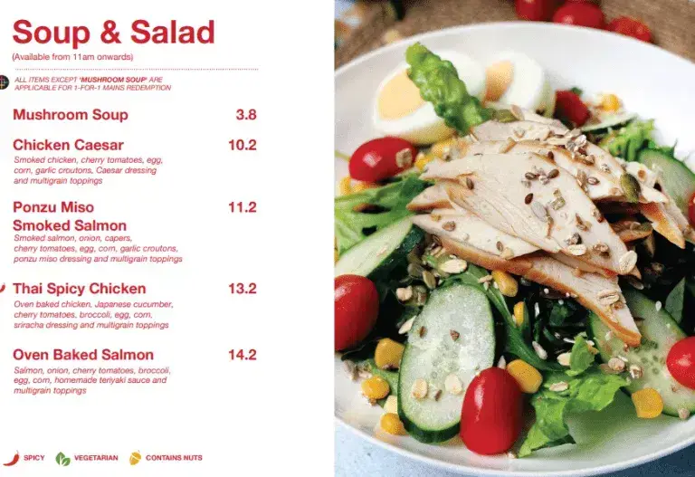 Swissbake Menu Soup & Salad prices