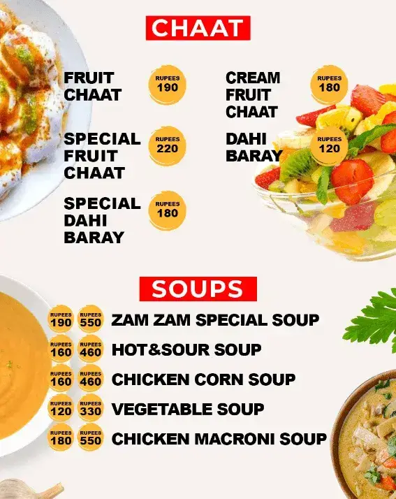 Zam Zam Restaurant Singapore Soup Menu prices