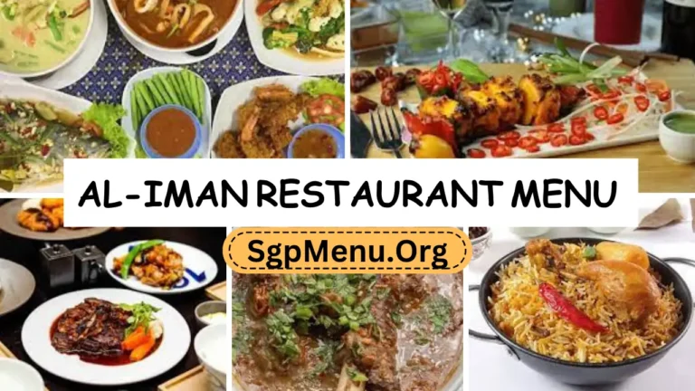 Al-Iman Restaurant Menu Singapore | Updated Prices 2024