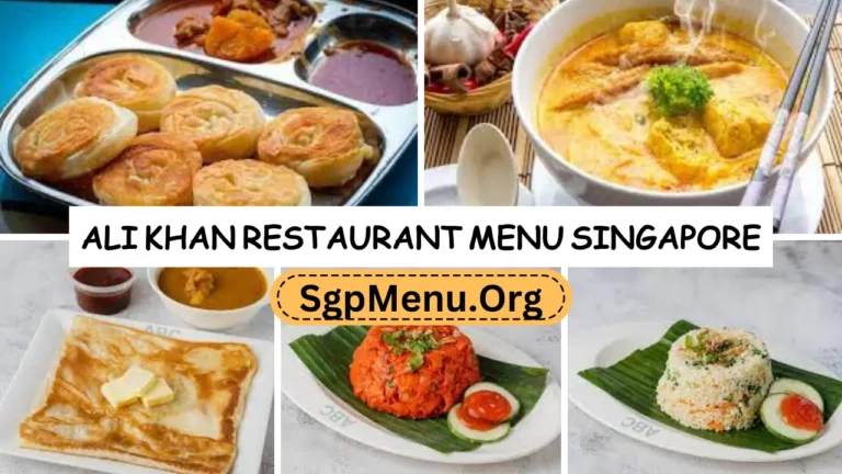 Ali Khan Restaurant Menu Singapore | Updated Prices 2024