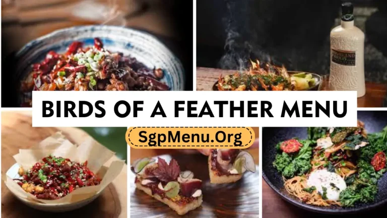Birds of a Feather Menu Singapore | Updated Prices 2024