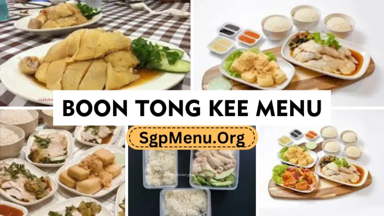 Boon Tong Kee Menu Singapore Prices 2024