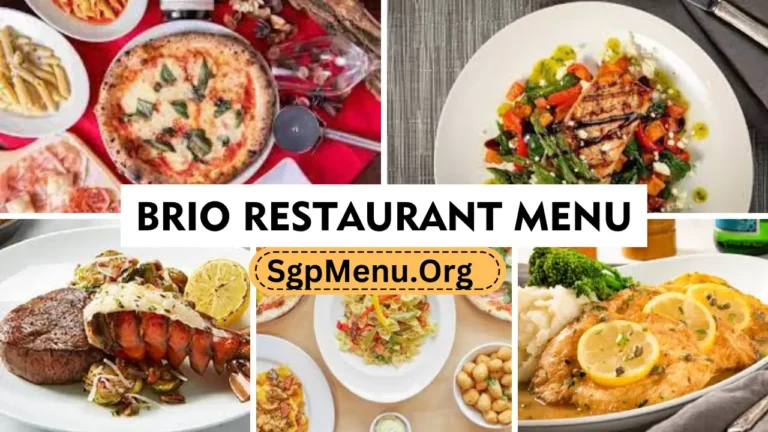 Brio Restaurant Menu Singapore | Updated Prices 2024