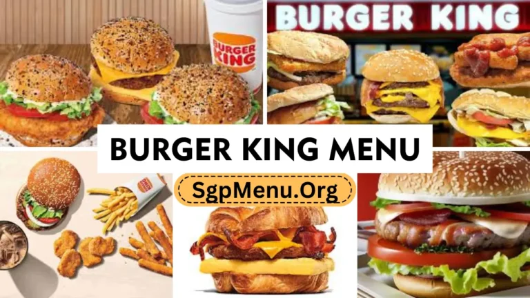 Burger King Menu Singapore Prices 2024