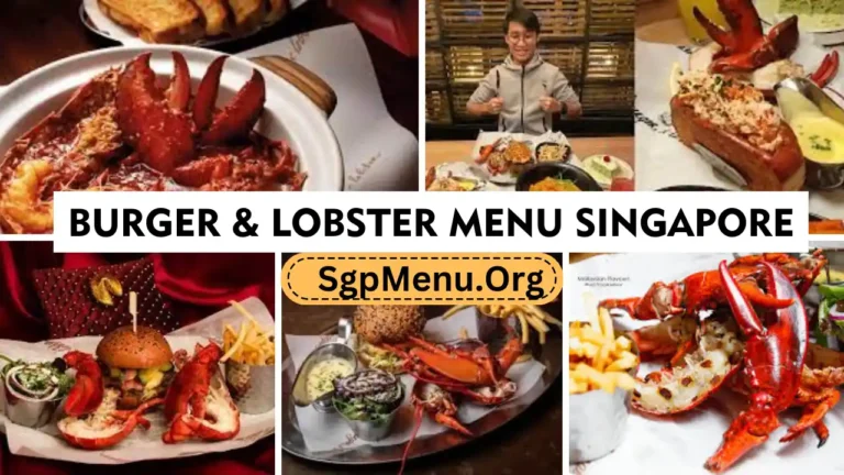 Burger & Lobster Menu Singapore Prices 2024