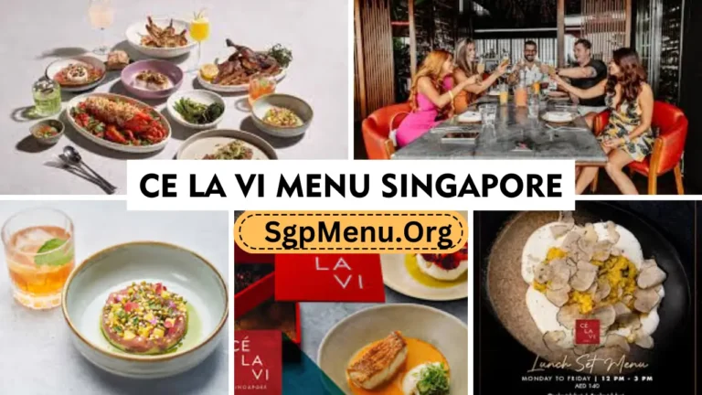 Ce La Vi Menu Singapore Prices 2024