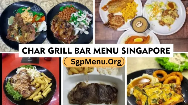 Char Grill Bar Menu Singapore Prices 2024