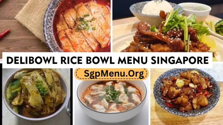 Delibowl Rice Bowl Menu Singapore Prices 2024