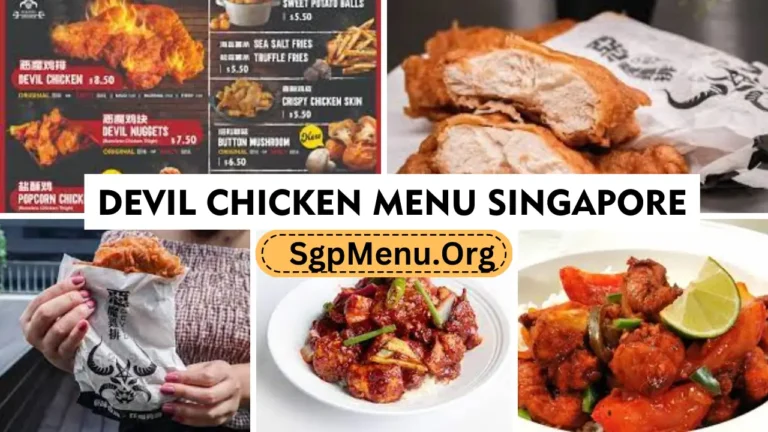Devil Chicken Menu Singapore prices 2024