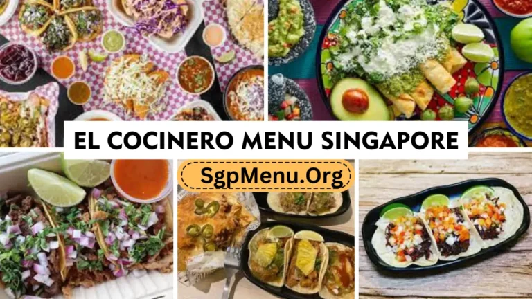 El Cocinero Menu Singapore Prices 2024