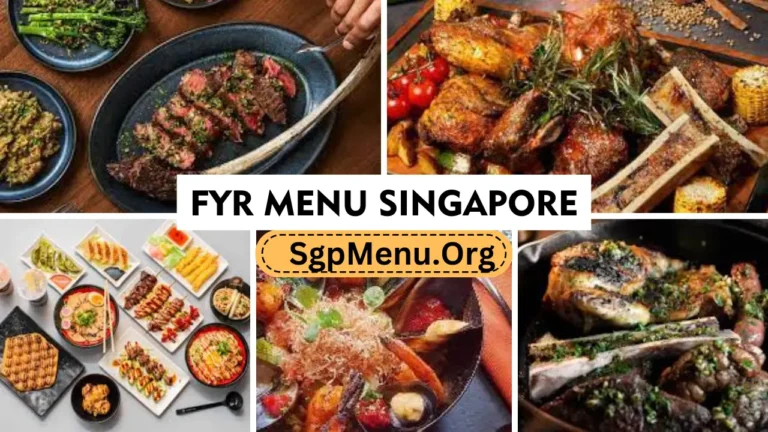 Fyr Menu Singapore Prices 2024