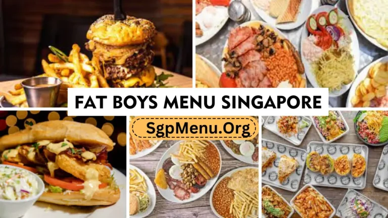 Fat Boys Menu Singapore prices 2024
