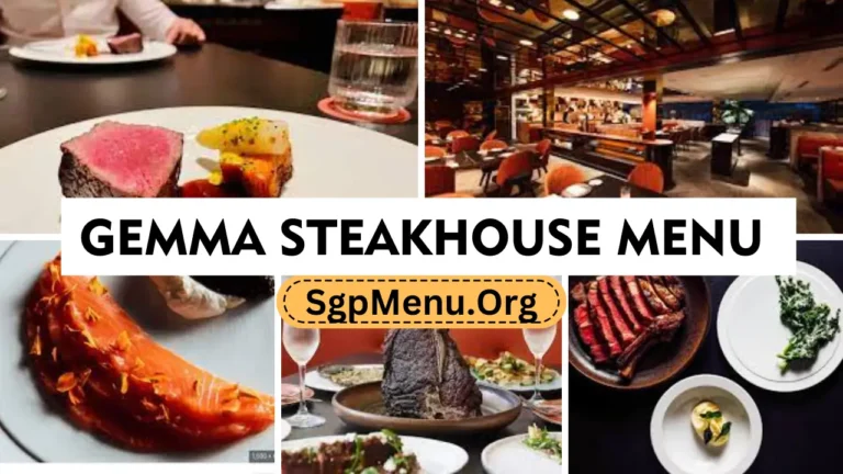 Gemma Steakhouse Menu Singapore | Updated Prices 2024
