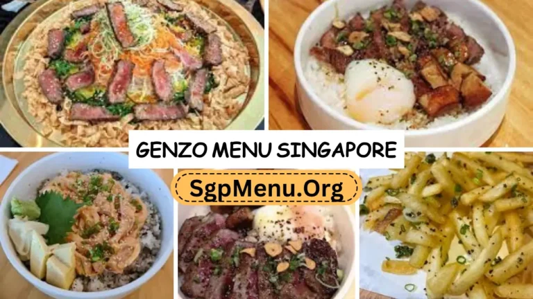Genzo Menu Singapore | Updated Prices 2024