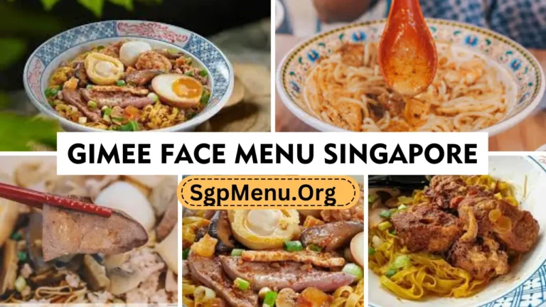 Gimee Face Menu Singapore Prices 2024