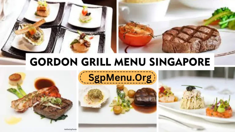 Gordon Grill Menu Singapore Prices 2024