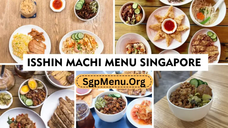 Isshin Machi Menu Singapore Prices 2024