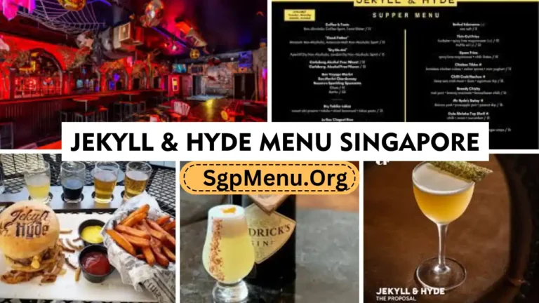 Jekyll & Hyde Menu Singapore Prices 2024