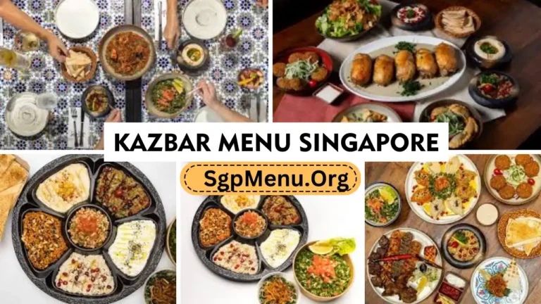 Kazbar Menu Singapore Prices 2024