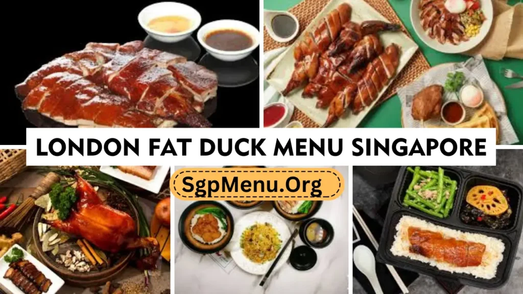 London Fat Duck Menu Singapore