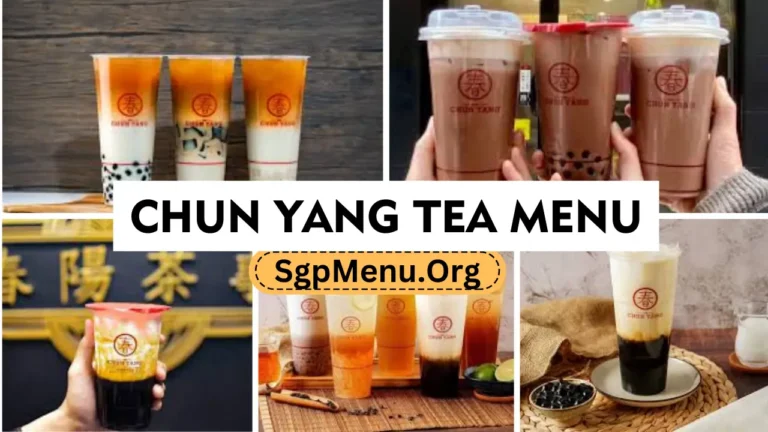Chun Yang Tea Menu Singapore | Updated Prices 2024