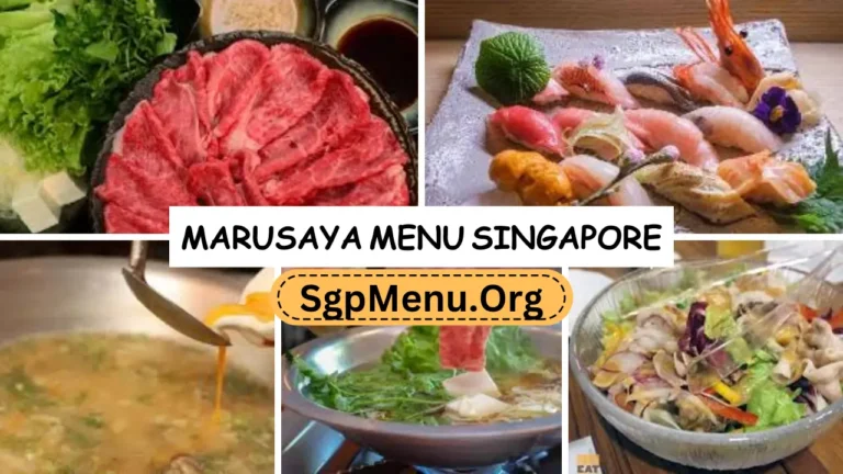 Marusaya Menu Singapore | Updated Prices 2024