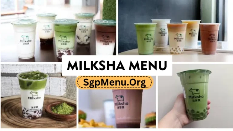 Milksha Menu Singapore Prices 2024