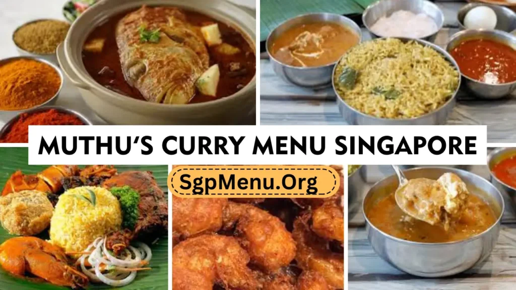 Muthu’s Curry Menu Singapore