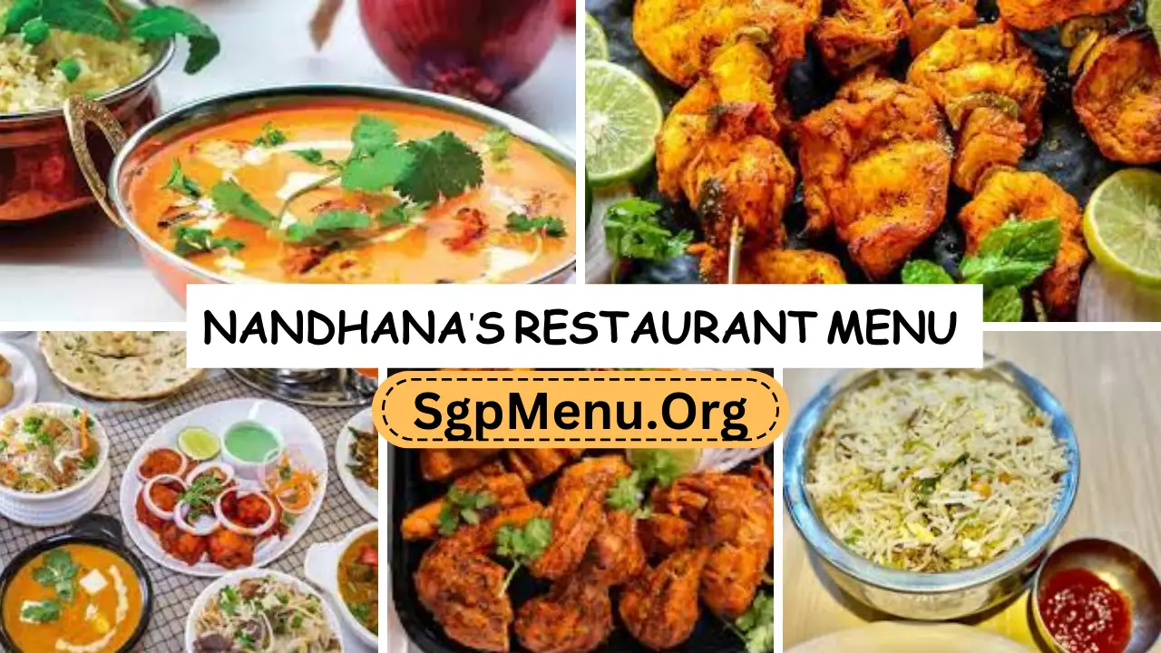 Nandhana’s Restaurant Menu singapore