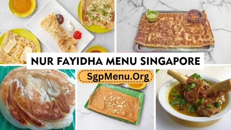 Nur Fayidha Restaurant Menu Singapore Prices 2024