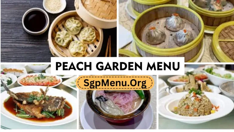 Peach Garden Menu Singapore Prices 2024