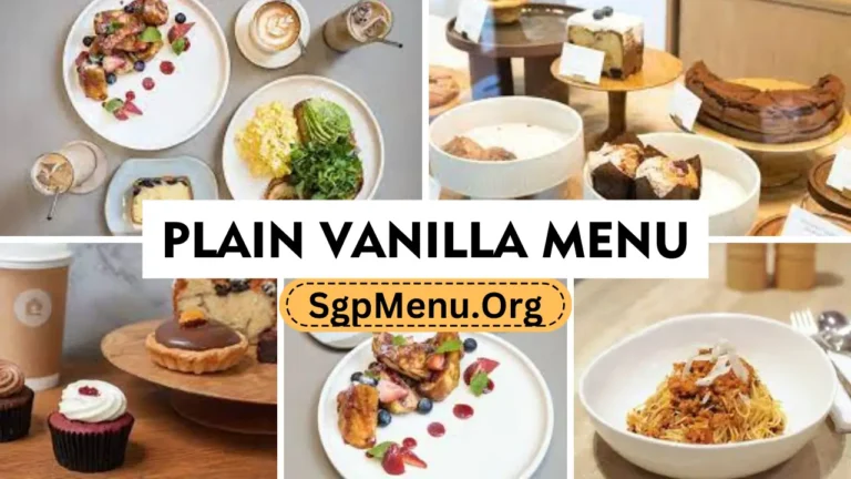 Plain Vanilla Menu Singapore | Updated Prices 2024