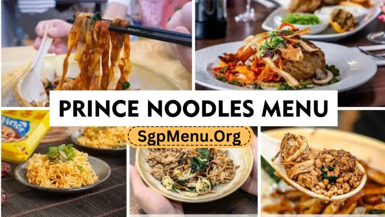 Prince Noodles Menu Singapore | Updated Prices 2024