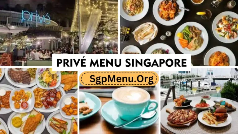 Privé Menu Singapore Prices 2024