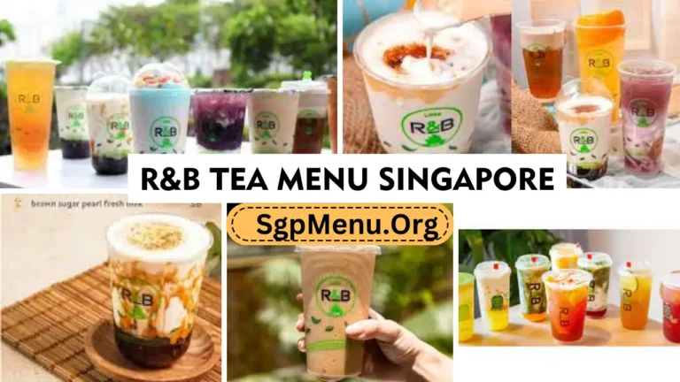 R&B Tea Singapore Menu Prices 2024