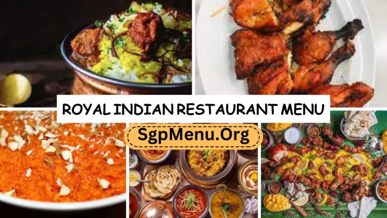Royal Indian Restaurant Menu Singapore | Updated Prices 2024