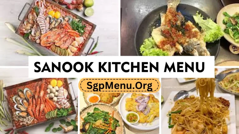 Sanook Kitchen Singapore Menu Prices 2024