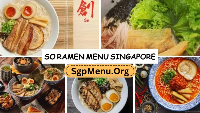 So Ramen Menu Singapore | Updated Prices 2024
