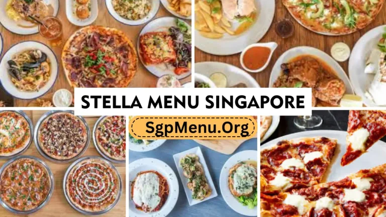 Stella Menu Singapore Prices 2024