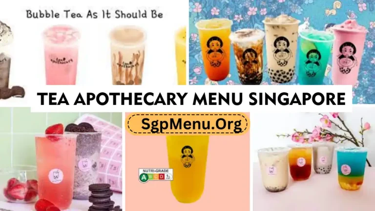 Tea Apothecary Menu Singapore price 2024