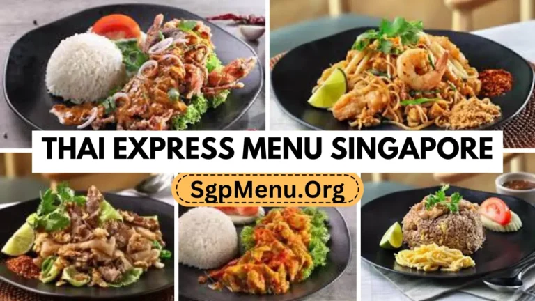 Thai Express Menu Singapore  Prices 2024