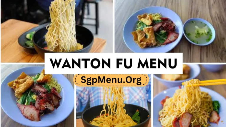 Wanton Fu Menu Singapore | Updated Prices 2024