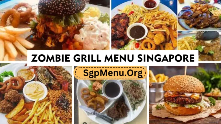 Zombie Grill Menu Singapore prices 2024
