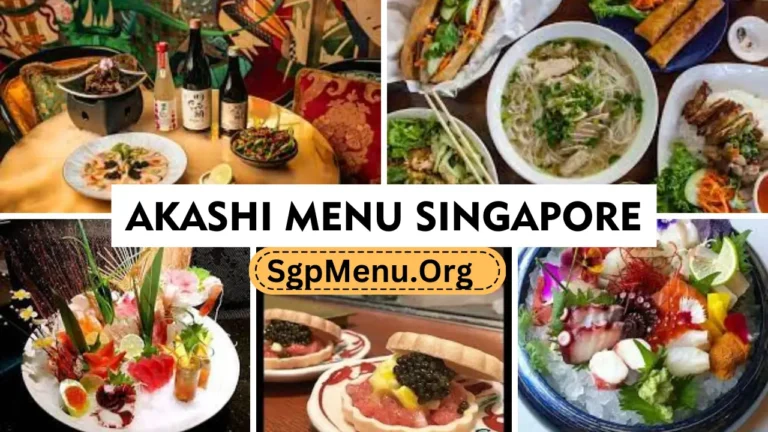 Akashi Menu Singapore | Updated Prices 2024
