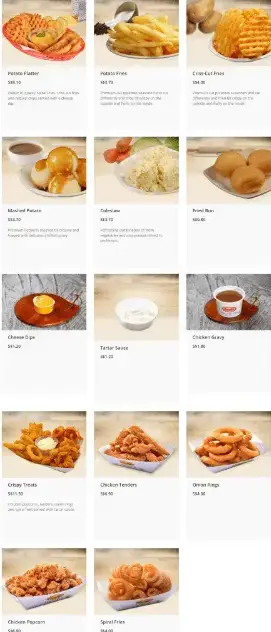 Arnolds Fried Chicken Singapore Side Menu Prices