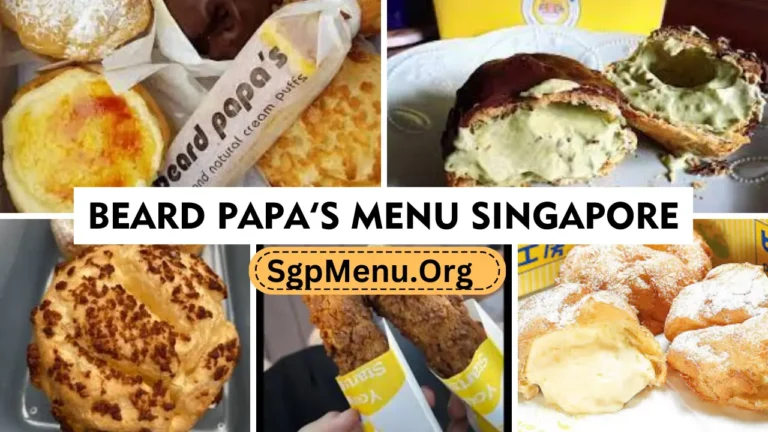 Beard Papa’s Menu Singapore | Updated Prices 2024